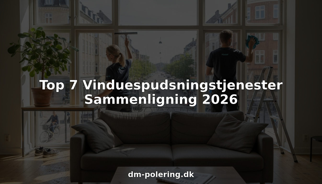 Top 7 Vinduespudsningstjenester Sammenligning 2026